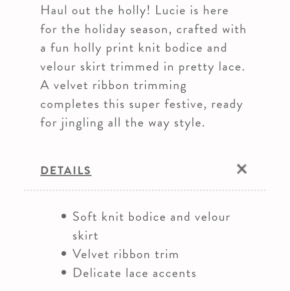 Matilda Jane Lucie Girls Holly Print Holiday Top - Picture 4 of 6